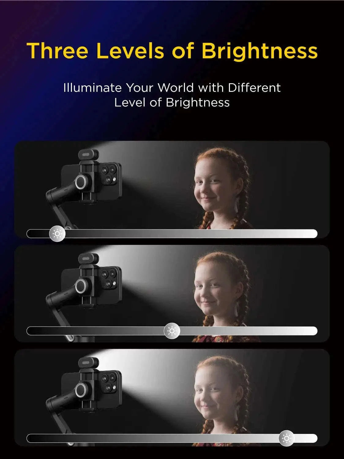 AOCHUAN RGB Magnetic Fill Light for Mobile Filming-Black