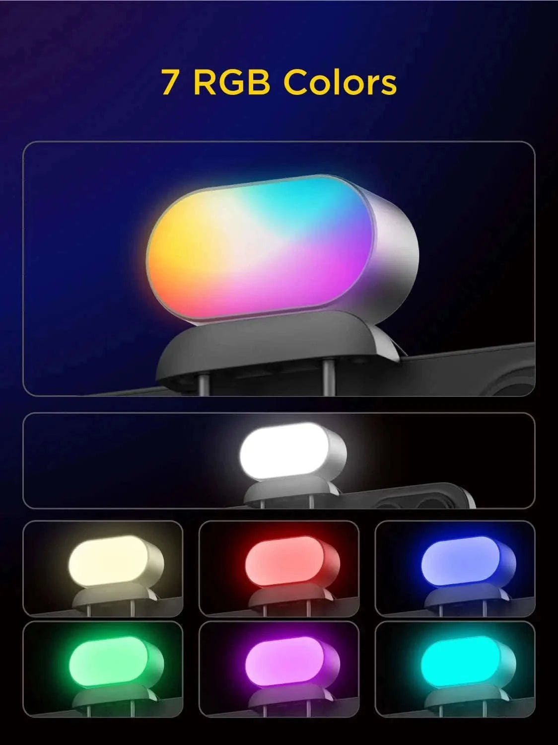 AOCHUAN RGB Magnetic Fill Light for Mobile Filming-Black