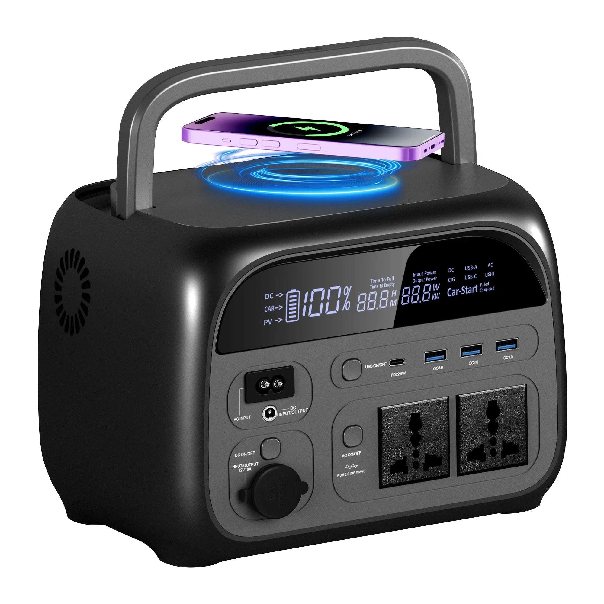 AP400 Portable Power Station 500W 345.6Wh LiFePO4 Battery-500W 220V EU Plug / Poland