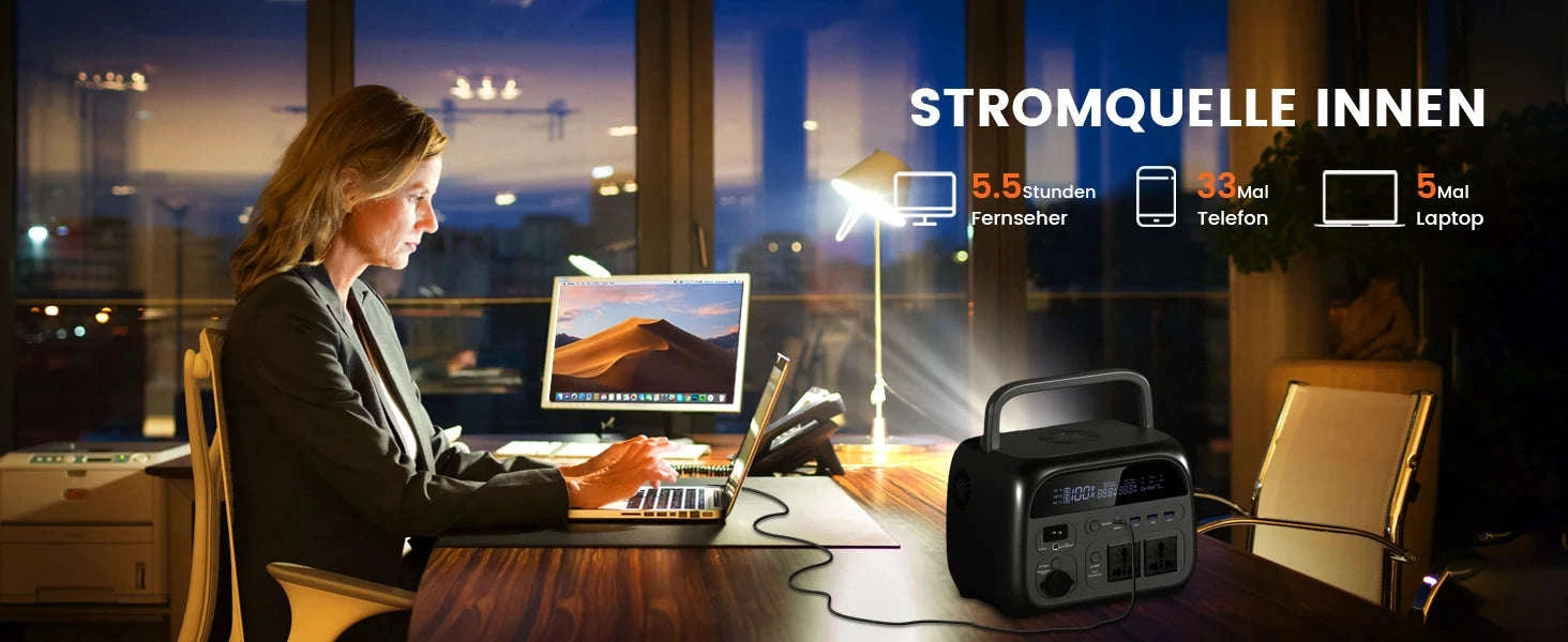 AP400 Portable Power Station 500W 345.6Wh LiFePO4 Battery-500W 220V EU Plug / Poland