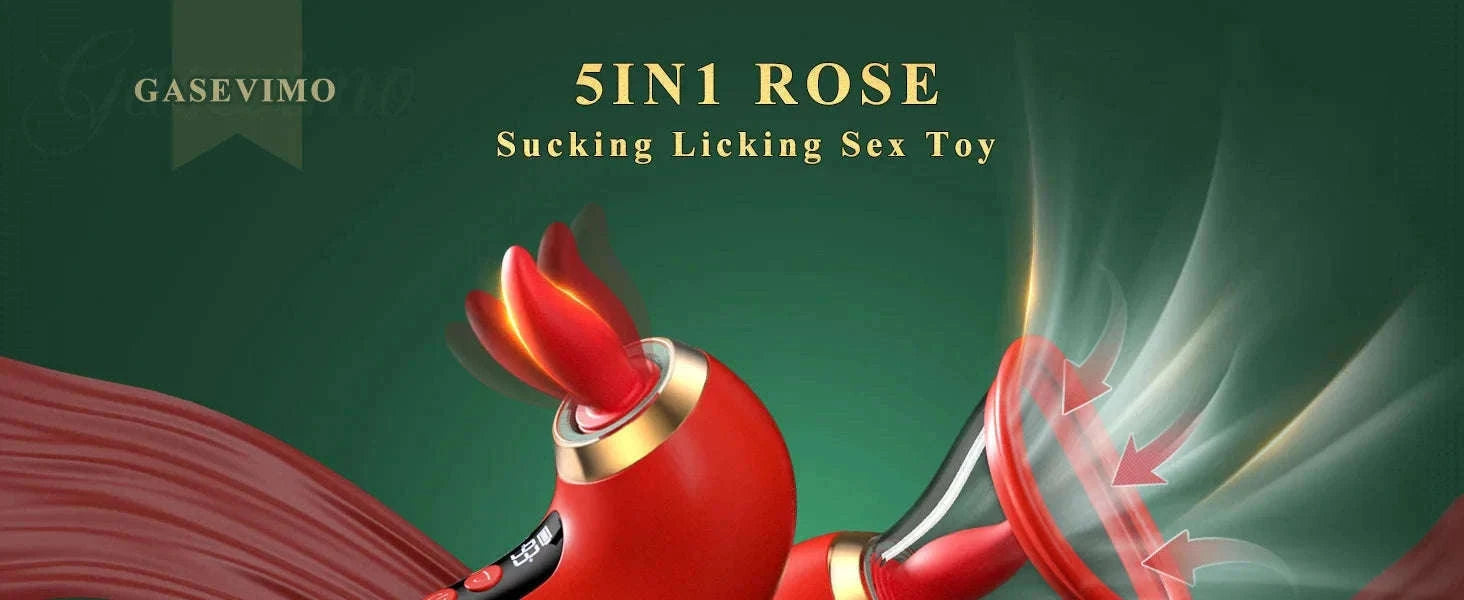 APP Control Clitoral Sucker Vibrator with Licking Modes-1041-DH-Red / United States