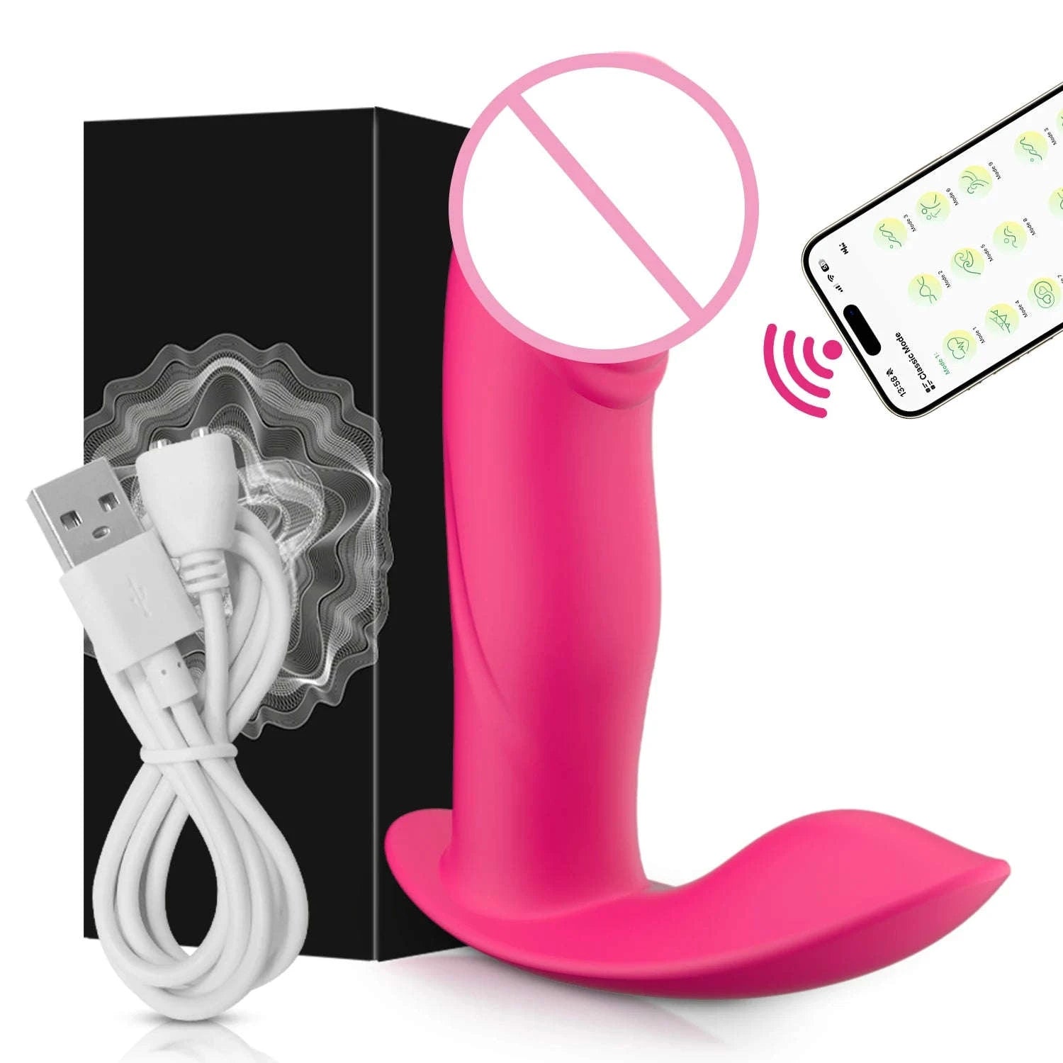 APP Control Wearable Dildo Vibrator for Women-CD82-APP-RD / China Mainland