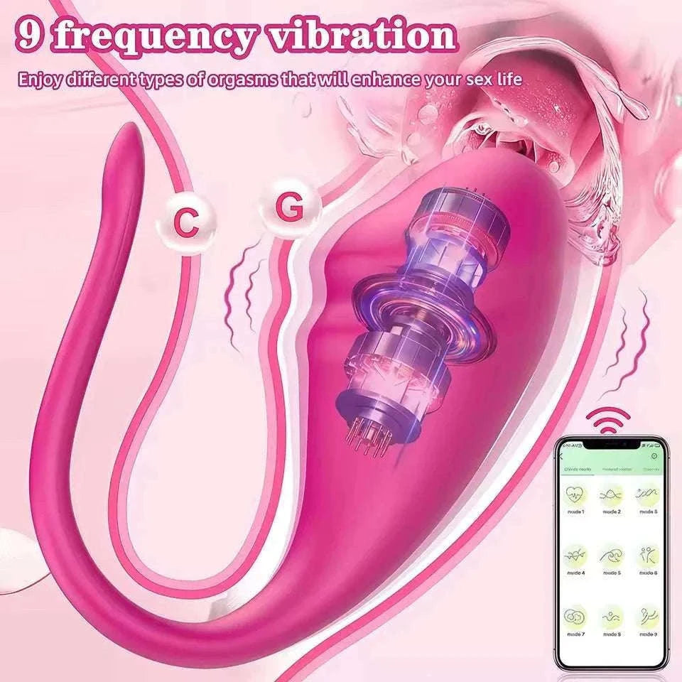 App-Controlled G-Spot Vibrator with Clitoral & Remote Play-Purple-Box