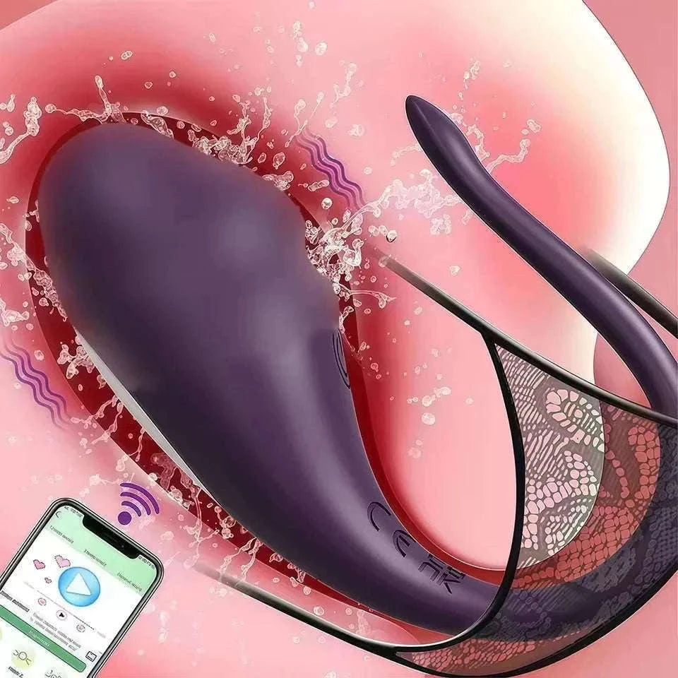 App-Controlled G-Spot Vibrator with Clitoral & Remote Play-Purple-Box