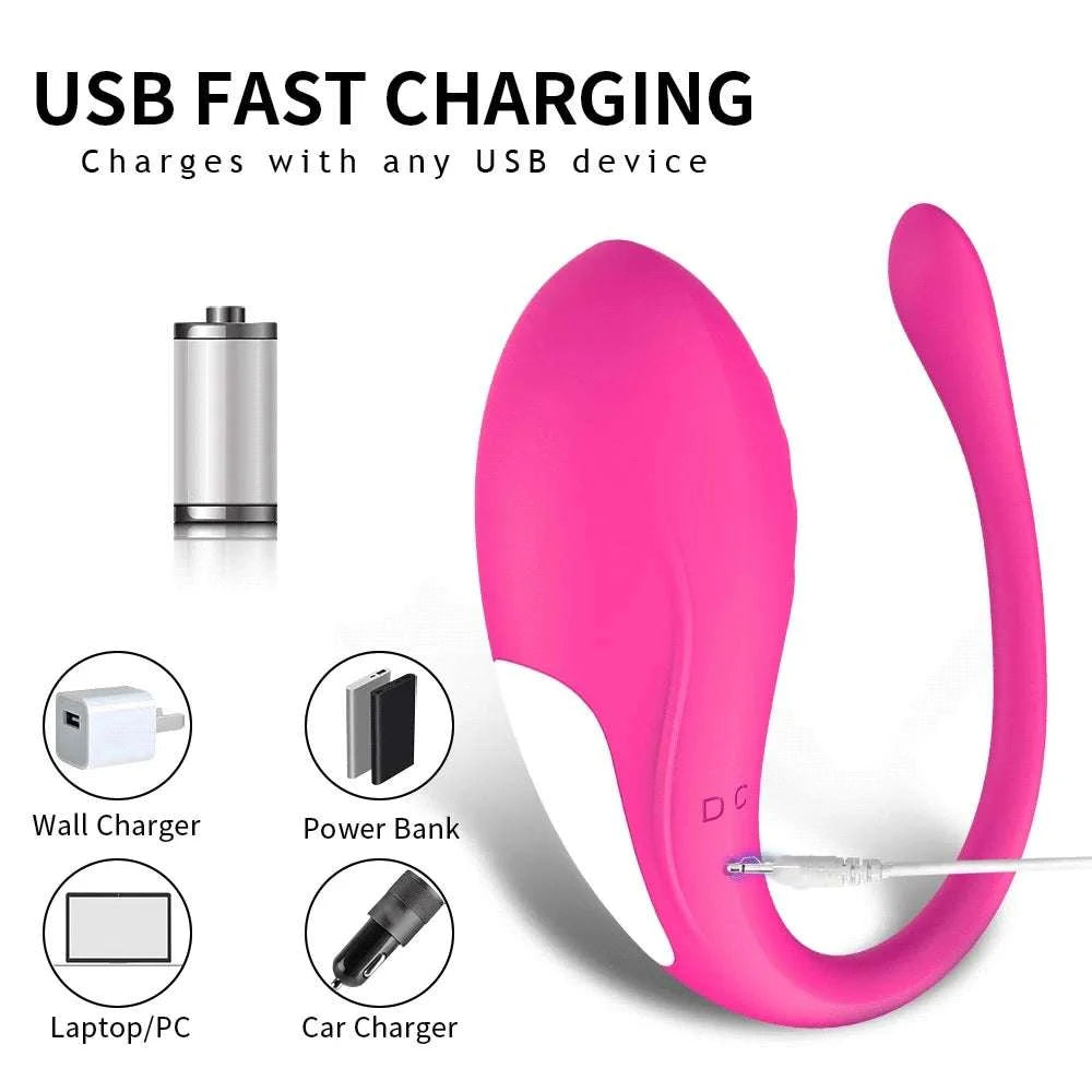 App Controlled Wearable Vibrating Egg with 9 Modes for Couples-Purple with Box