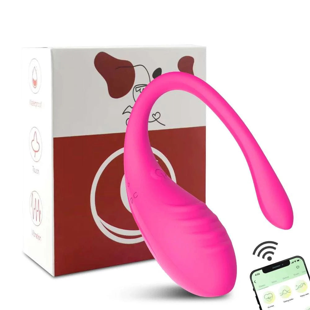 App Controlled Wearable Vibrating Egg with 9 Modes for Couples-Purple with Box