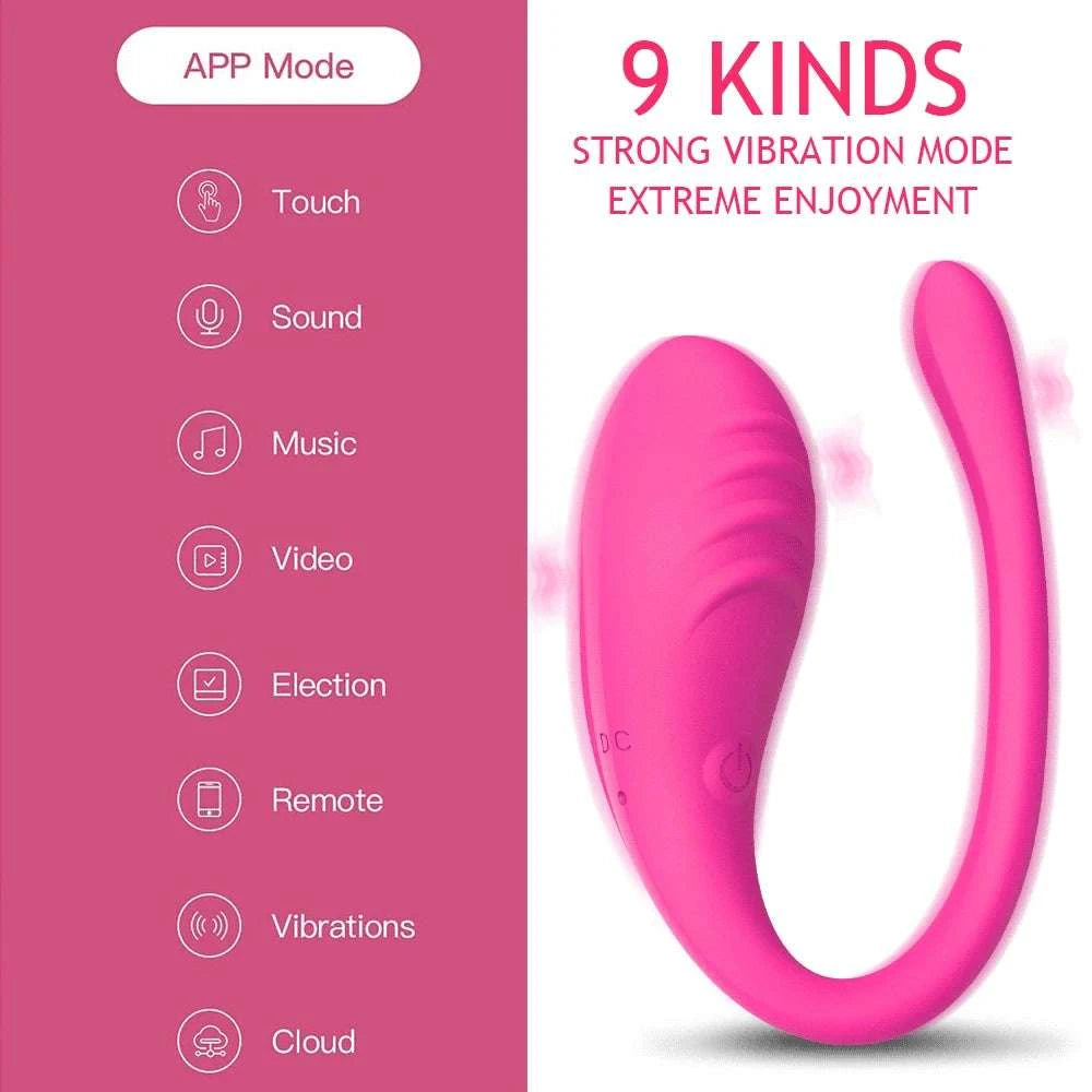 App Controlled Wearable Vibrating Egg with 9 Modes for Couples-Purple with Box