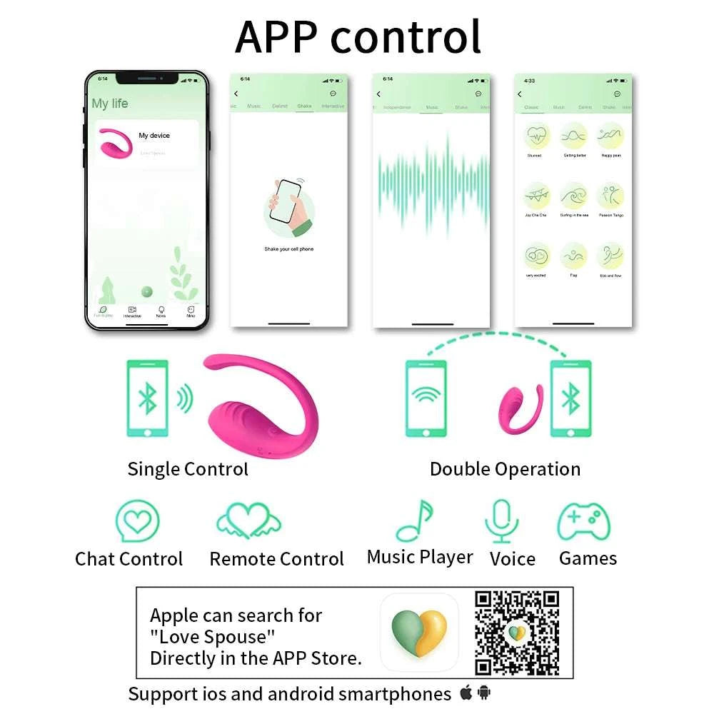 App Controlled Wearable Vibrating Egg with 9 Modes for Couples-Purple with Box
