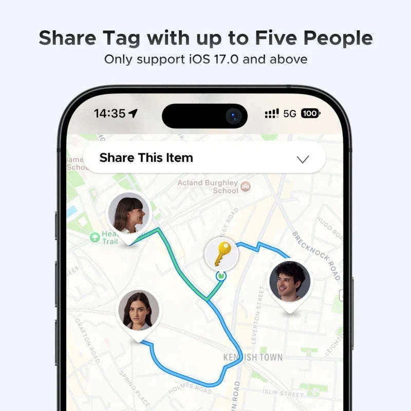 Apple Find My Bluetooth Tracker for Keys, Bags, and Wallets-2-Pack Black / CHINA