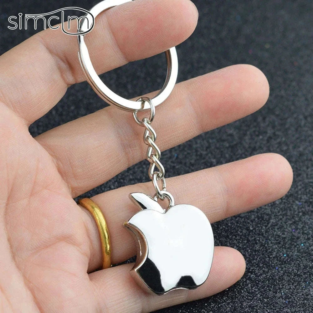 Apple-Shaped Metal Key Chain Pendant-Apple Keychain / 8.5cm