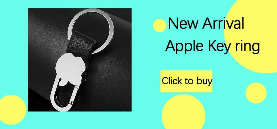 Apple-Shaped Metal Key Chain Pendant-Apple Keychain / 8.5cm