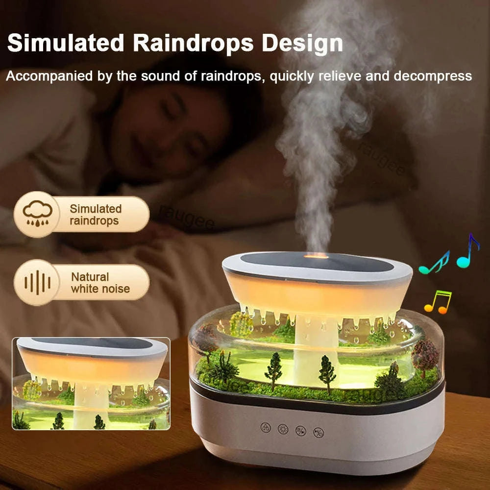 Aroma Humidifier Raindrop Essential Oil Diffuser-EU Plug / EU / China Mainland
