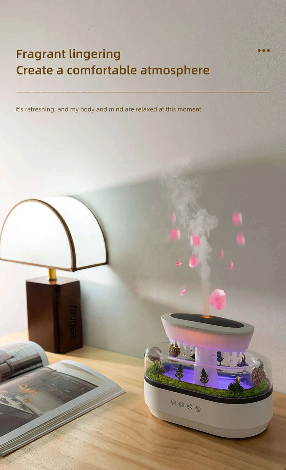 Aroma Humidifier Raindrop Essential Oil Diffuser-EU Plug / EU / China Mainland