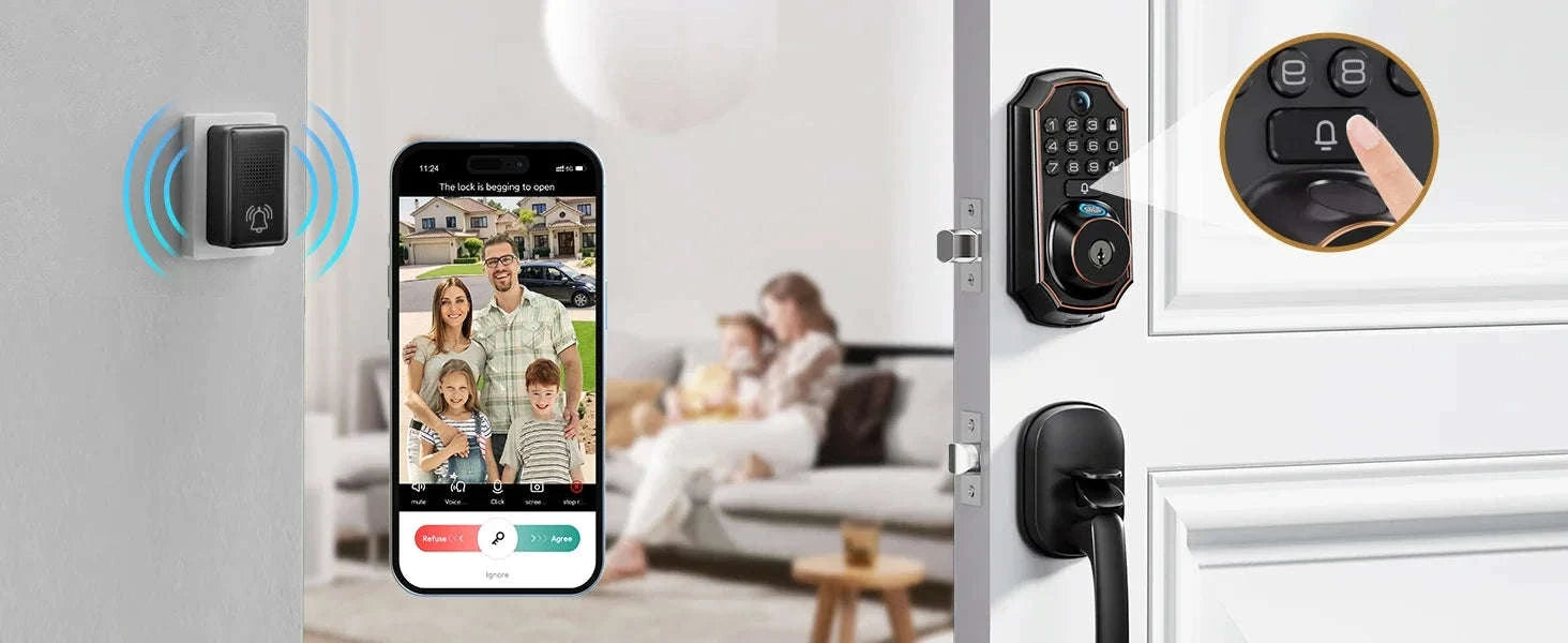 ARPHA D289H Smart WiFi Fingerprint Door Lock with Camera-D289H Smart Lock / United States