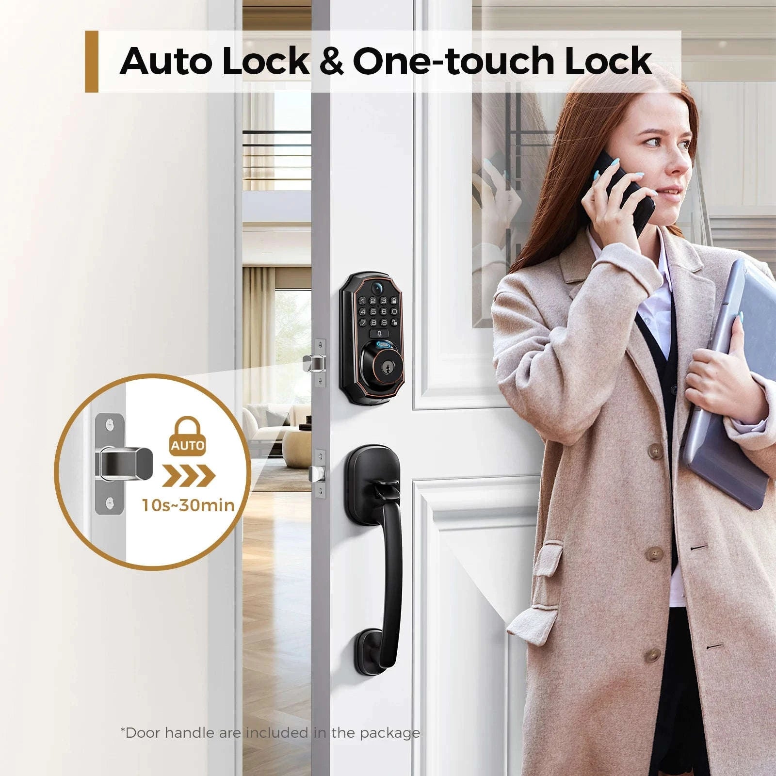 ARPHA Smart Lock D289H Keyless Door Lock with Camera-D289H Smart Lock / United States