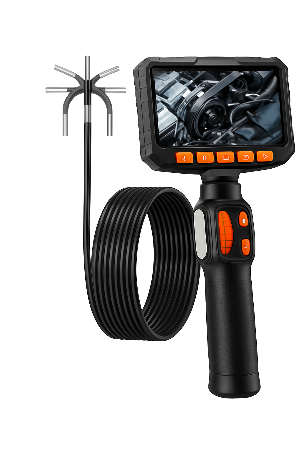 Articulating Borescope Camera 4.3 Inch 1080P HD IP67 Probe