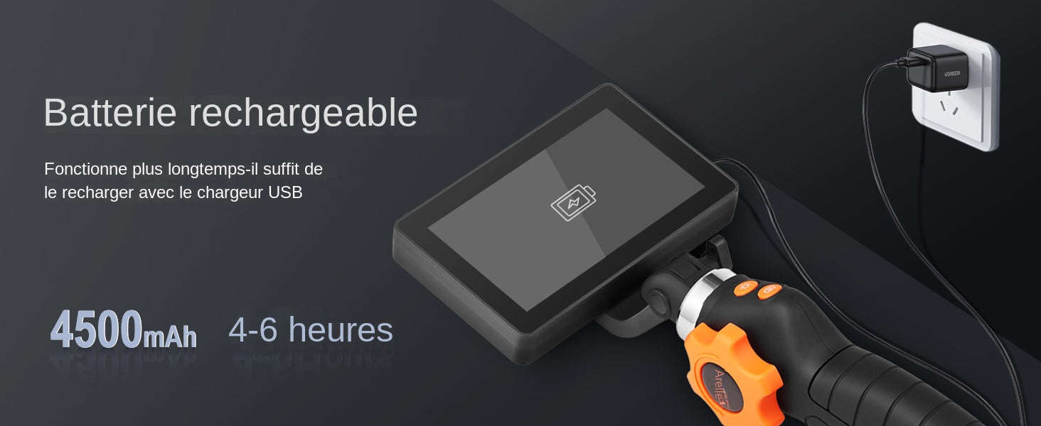 Articulating Borescope Camera with Light, 5" 1080P Screen, 6.4mm Lens-spain