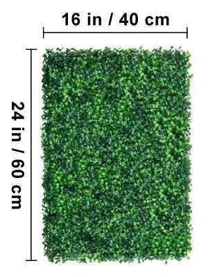 Artificial Boxwood Hedge Wall Panels 24 PCS UV Grass Backdrop-24x16in / Poland