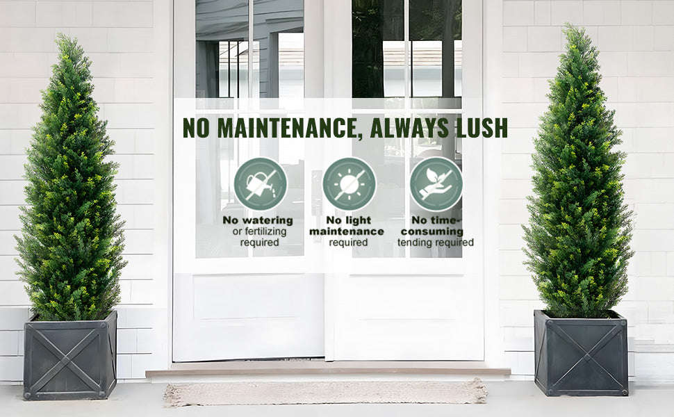 Artificial Cedar Topiary Tree for Home and Outdoor Decor-36in A frame / CZECH REPUBLIC