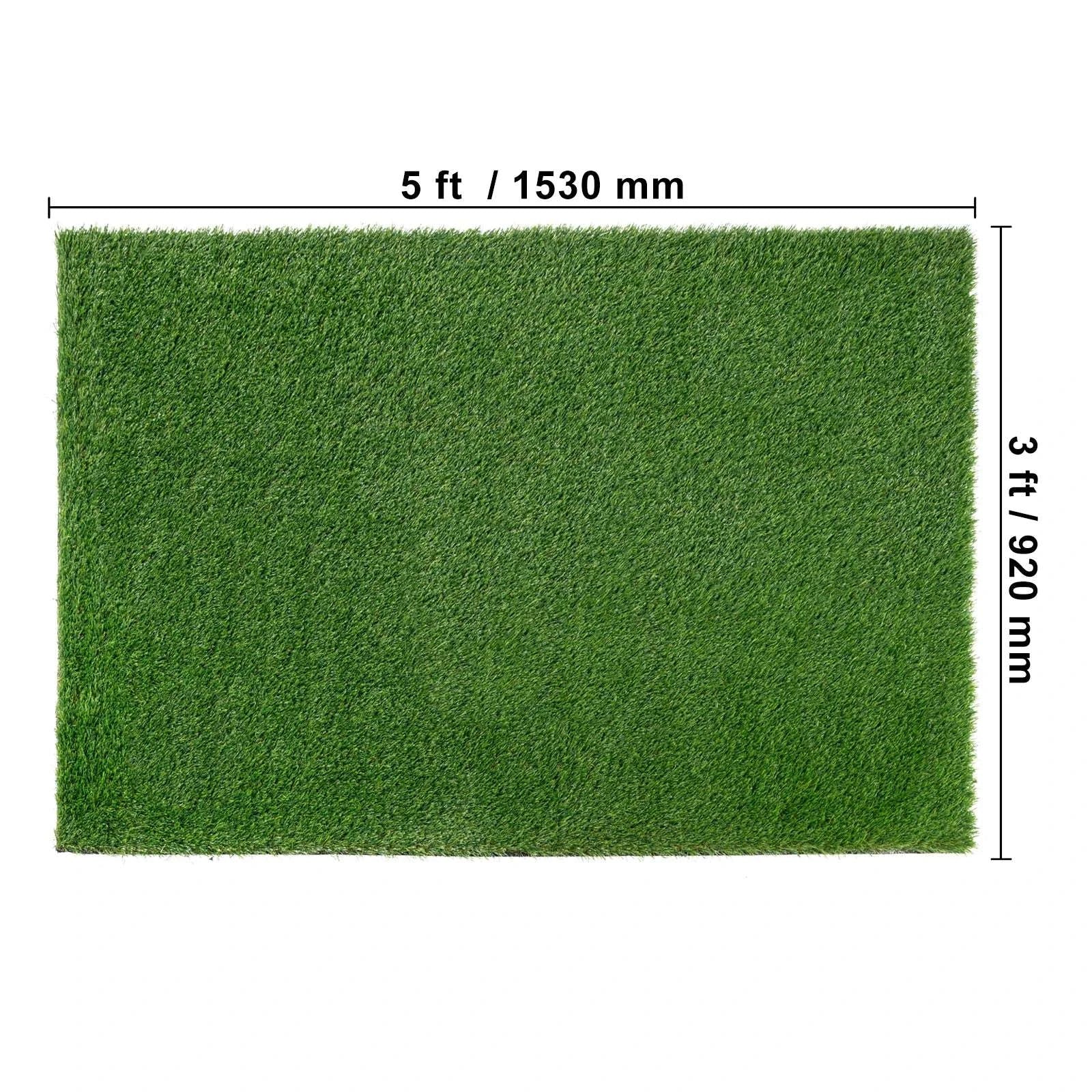 Artificial Grass Door Mat 5x3 ft Realistic Turf for Indoor Outdoor Use-5 x 3 ft / United States