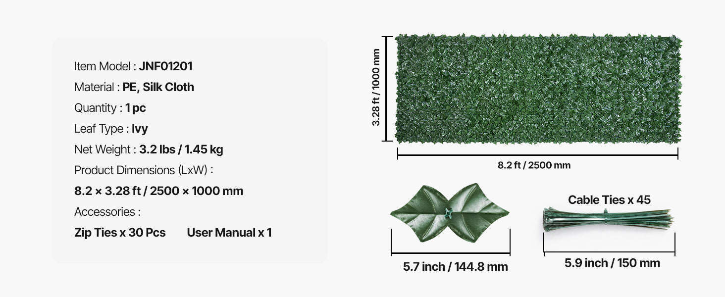 Artificial Green Wall Privacy Fence for Outdoor Garden Yard Balcony Decor-59x118inch Backcloth / United States
