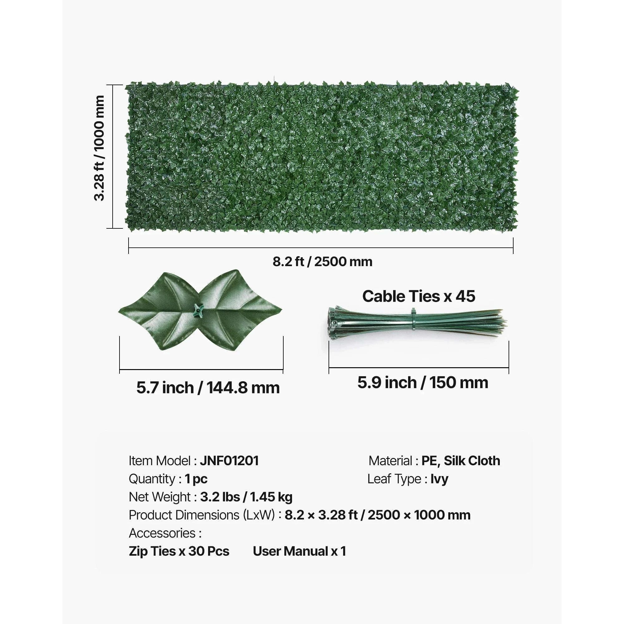 Artificial Green Wall Privacy Fence for Outdoor Garden Yard Balcony Decor-59x118inch Backcloth / United States