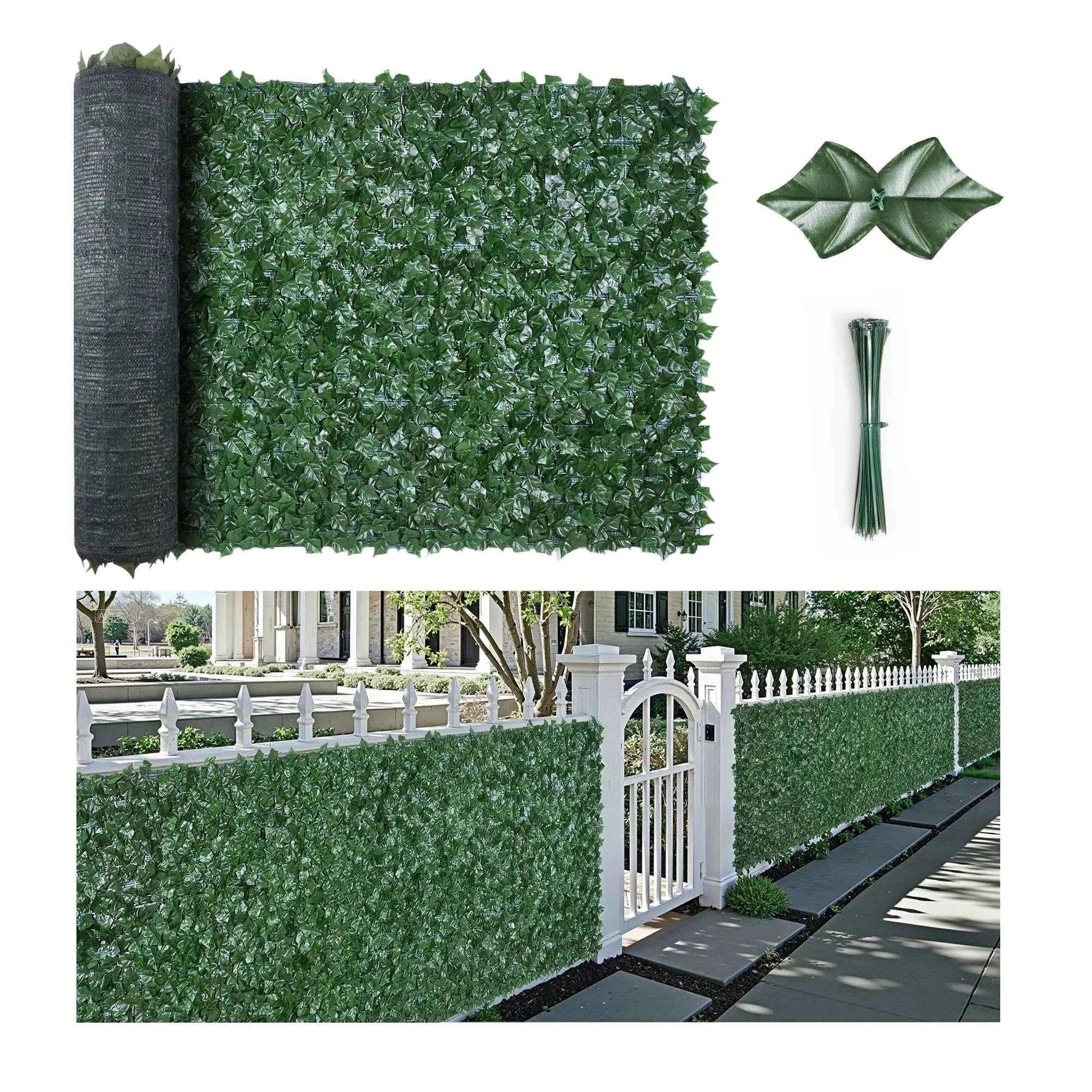Artificial Green Wall Privacy Fence for Outdoor Garden Yard Balcony Decor-59x118inch Backcloth / United States