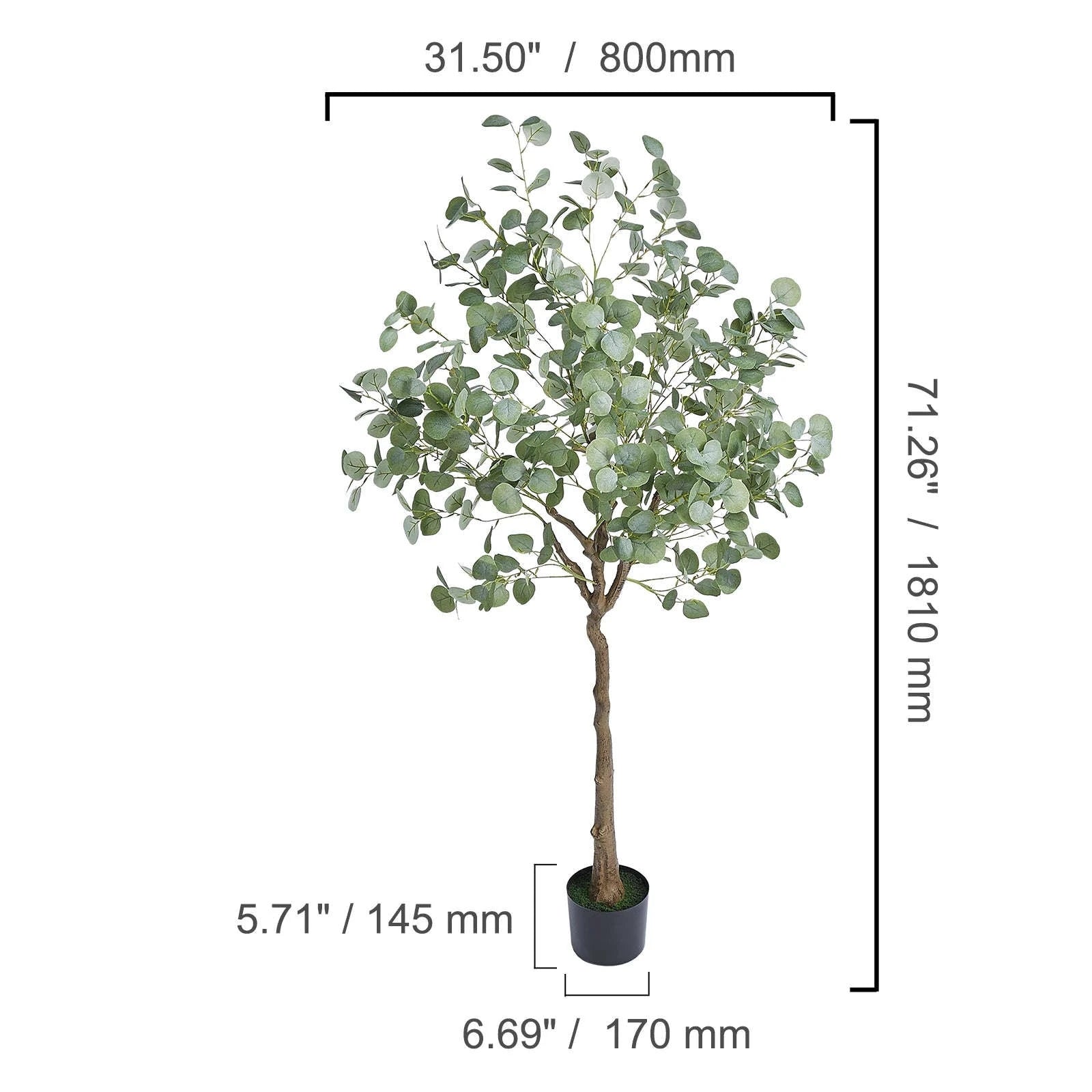 Artificial Olive Tree 4FT 5FT 6FT Tall Faux Plant-6ft Type3 / Poland