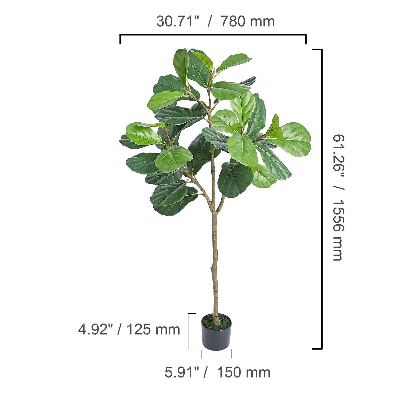 Artificial Olive Tree 4FT 5FT 6FT Tall Faux Plant-6ft Type3 / Poland