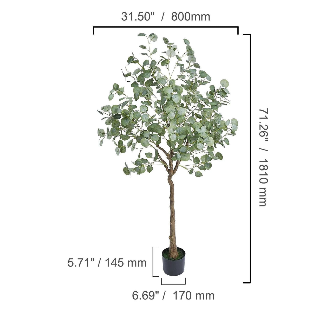 Artificial Olive Tree 4FT 5FT 6FT Tall Faux Plant-6ft Type3 / Poland