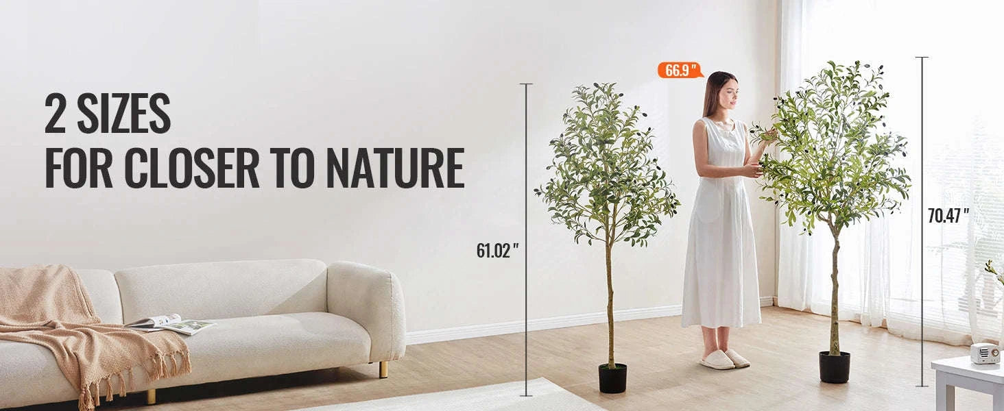 Artificial Olive Tree 4FT 5FT 6FT Tall Faux Plant-6ft Type3 / Poland