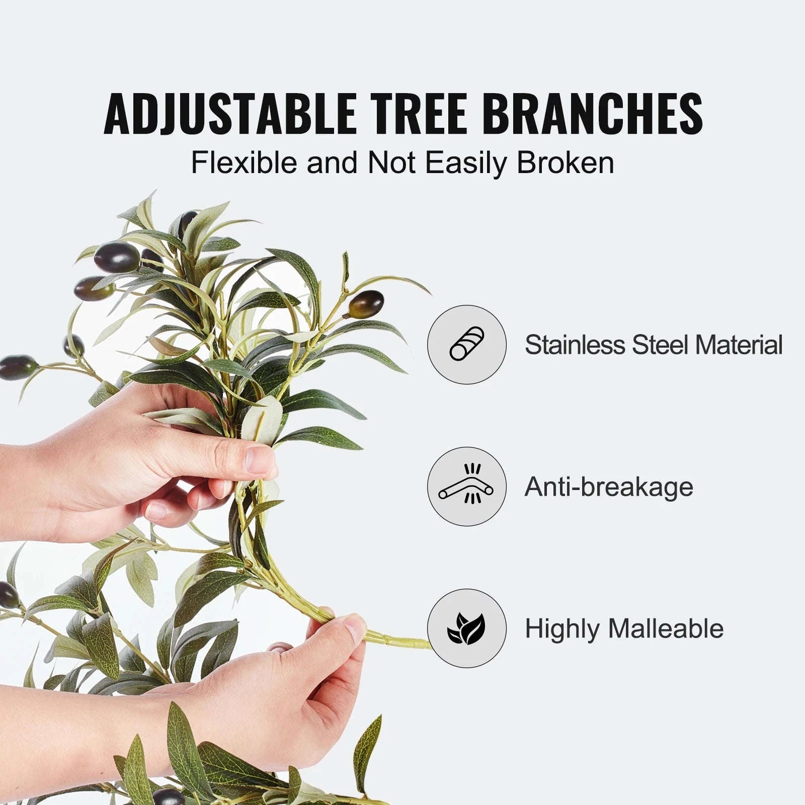 Artificial Olive Tree 4FT 5FT 6FT Tall Faux Plant-6ft Type3 / Poland