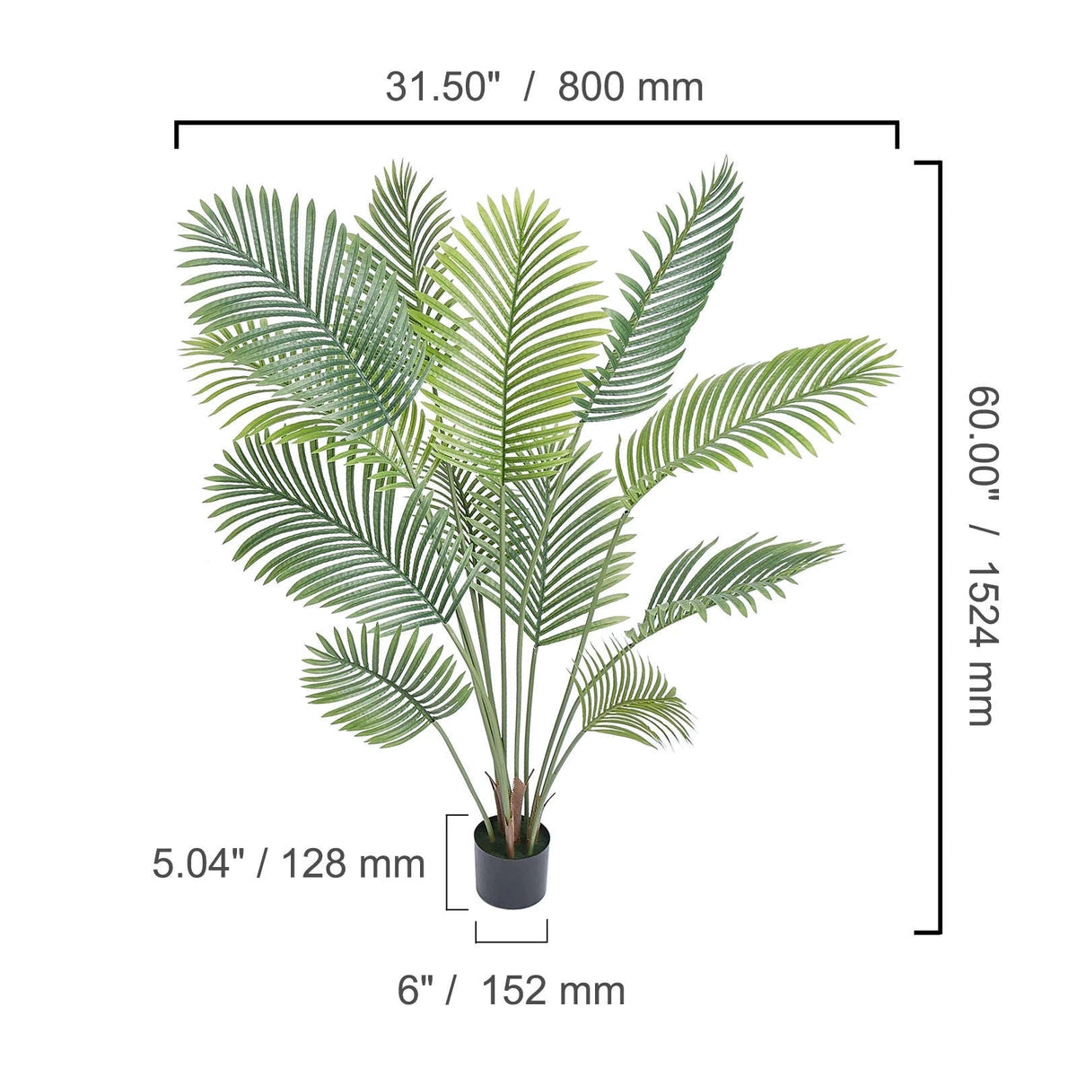 Artificial Palm Tree 4/5/6 FT Faux Plant with Anti-Tip Tilt Protection-Type 5  1PCS / United States