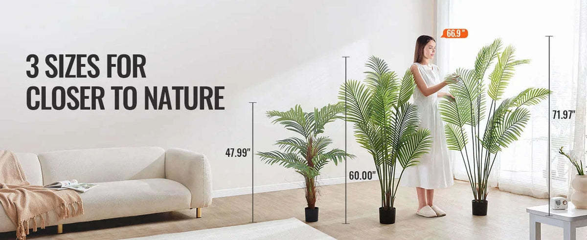 Artificial Palm Tree 4/5/6 FT Faux Plant with Anti-Tip Tilt Protection-Type 5  1PCS / United States