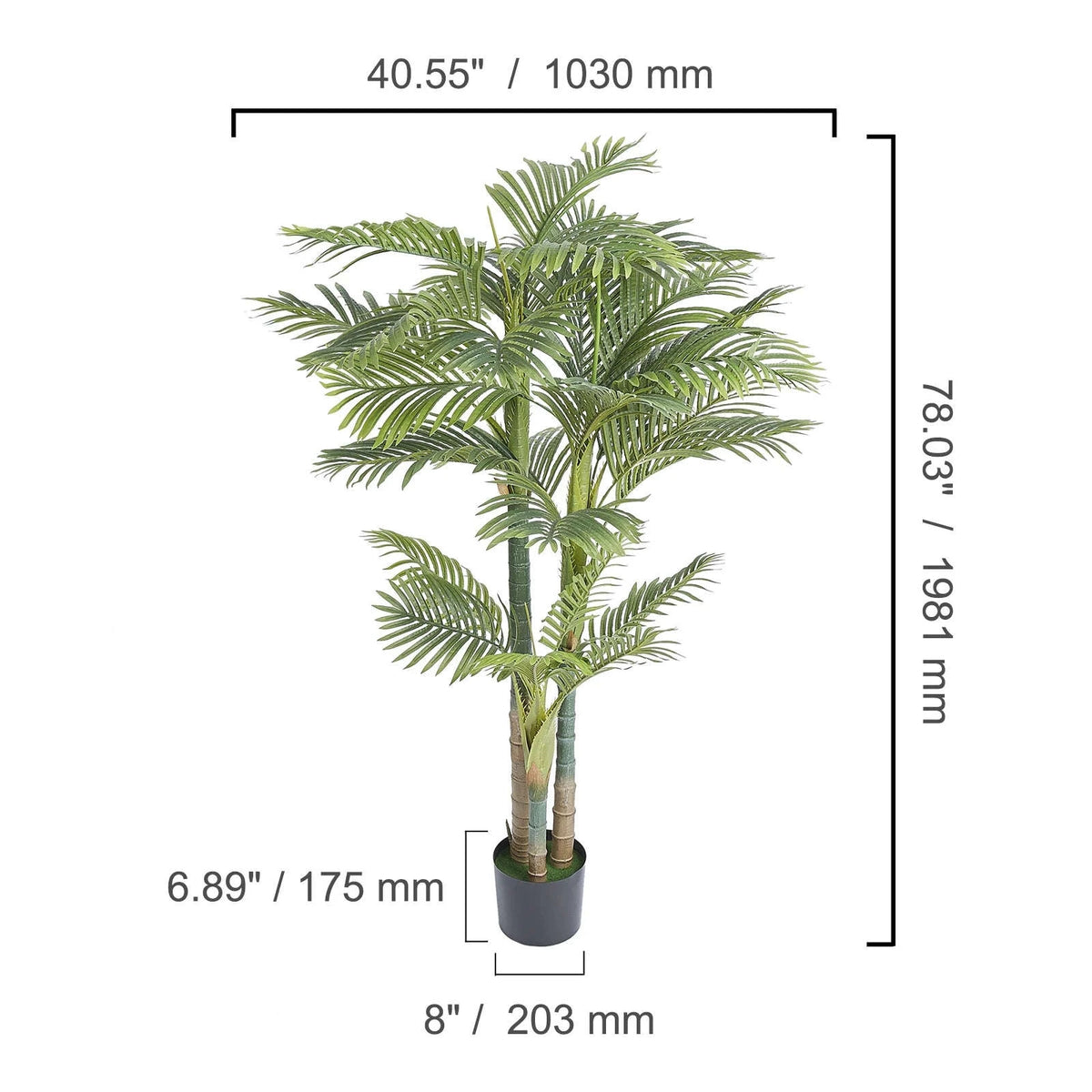 Artificial Palm Tree 4/5/6 FT Faux Plant with Anti-Tip Tilt Protection-Type 5  1PCS / United States