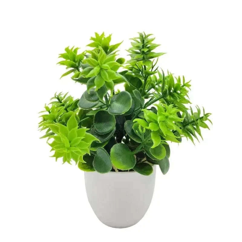 Artificial Plant in Plastic Pot for Home & Office Decor-1pc Pine needle