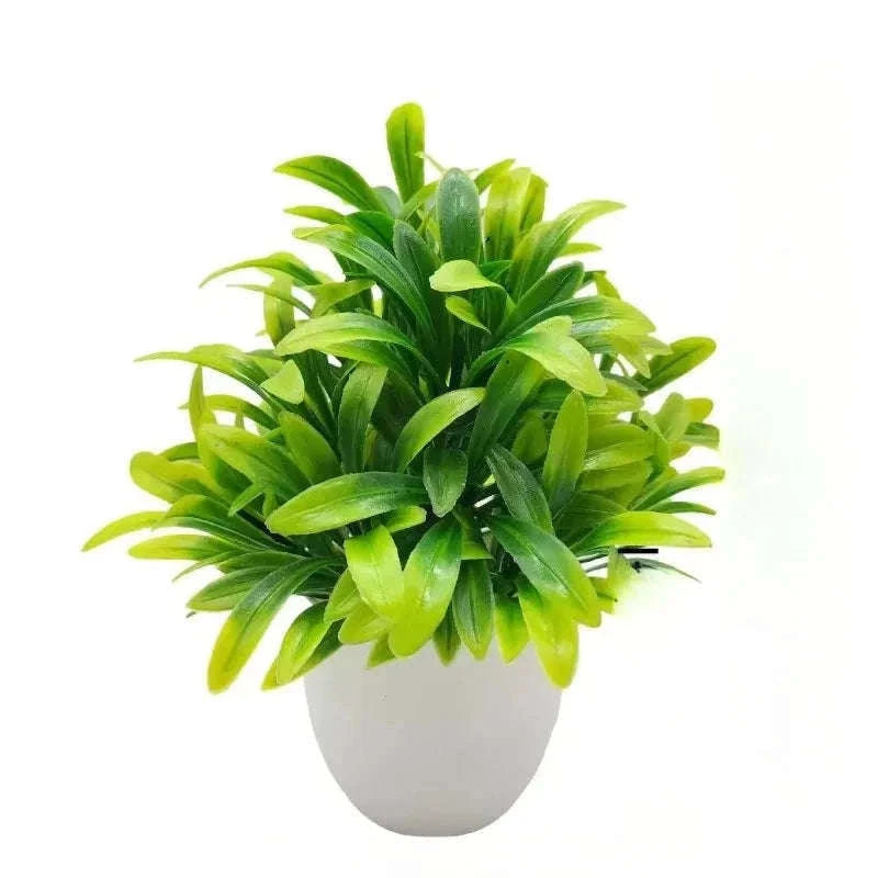 Artificial Plant in Plastic Pot for Home & Office Decor-1pc Pine needle
