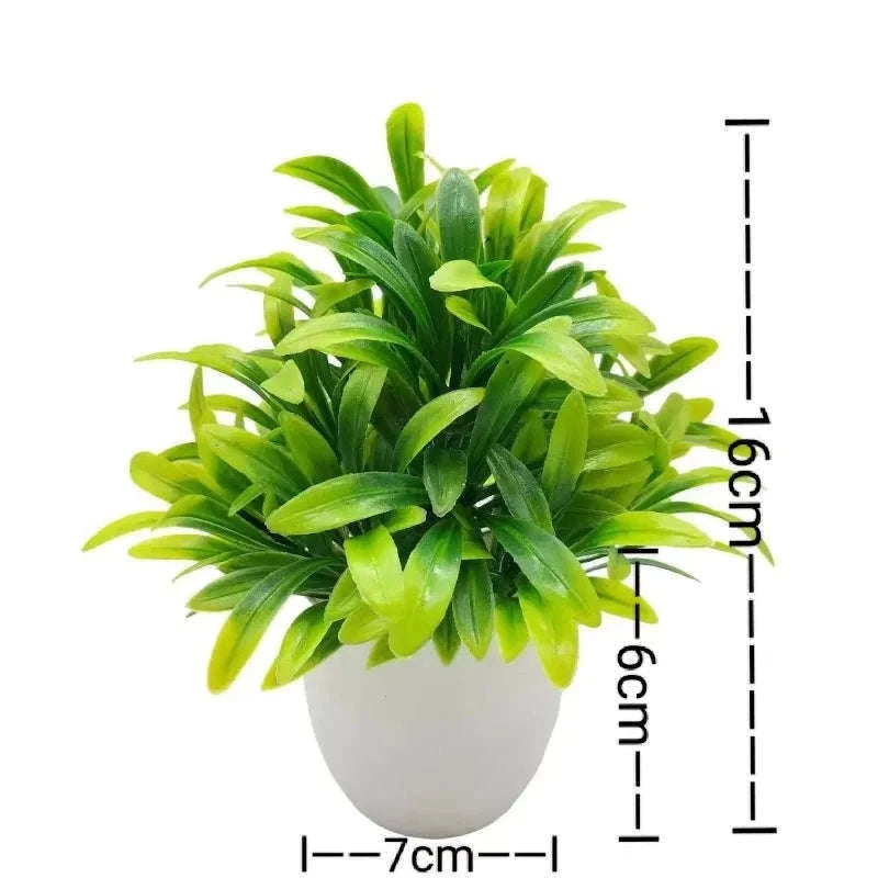 Artificial Plant in Plastic Pot for Home & Office Decor-1pc Pine needle