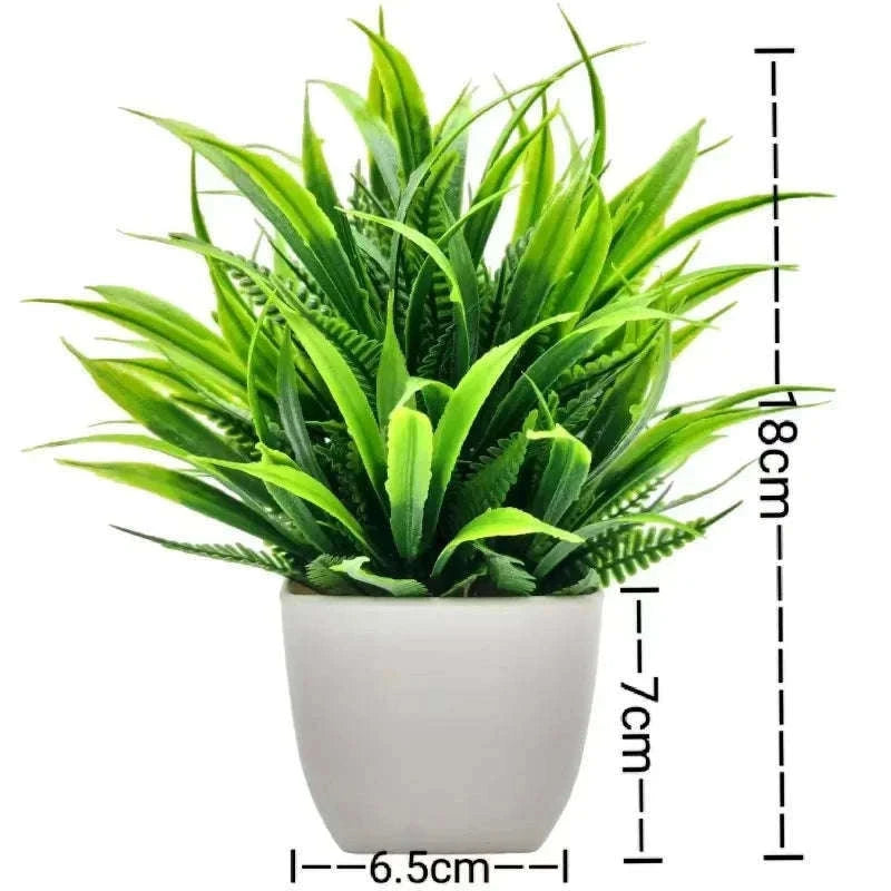 Artificial Plant in Plastic Pot for Home & Office Decor-1pc Pine needle