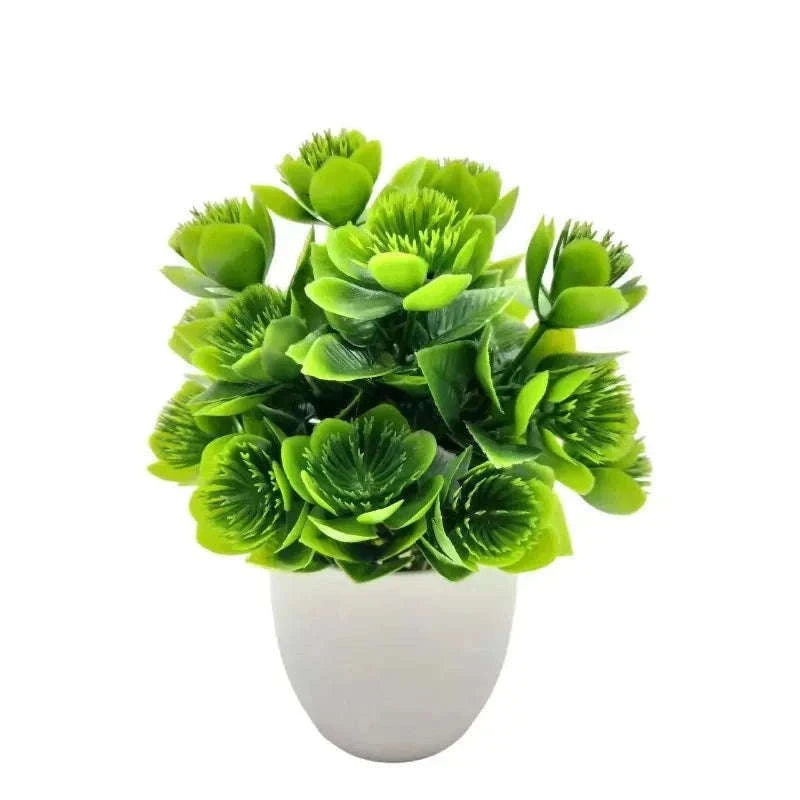 Artificial Plant in Plastic Pot for Home & Office Decor-1pc Pine needle