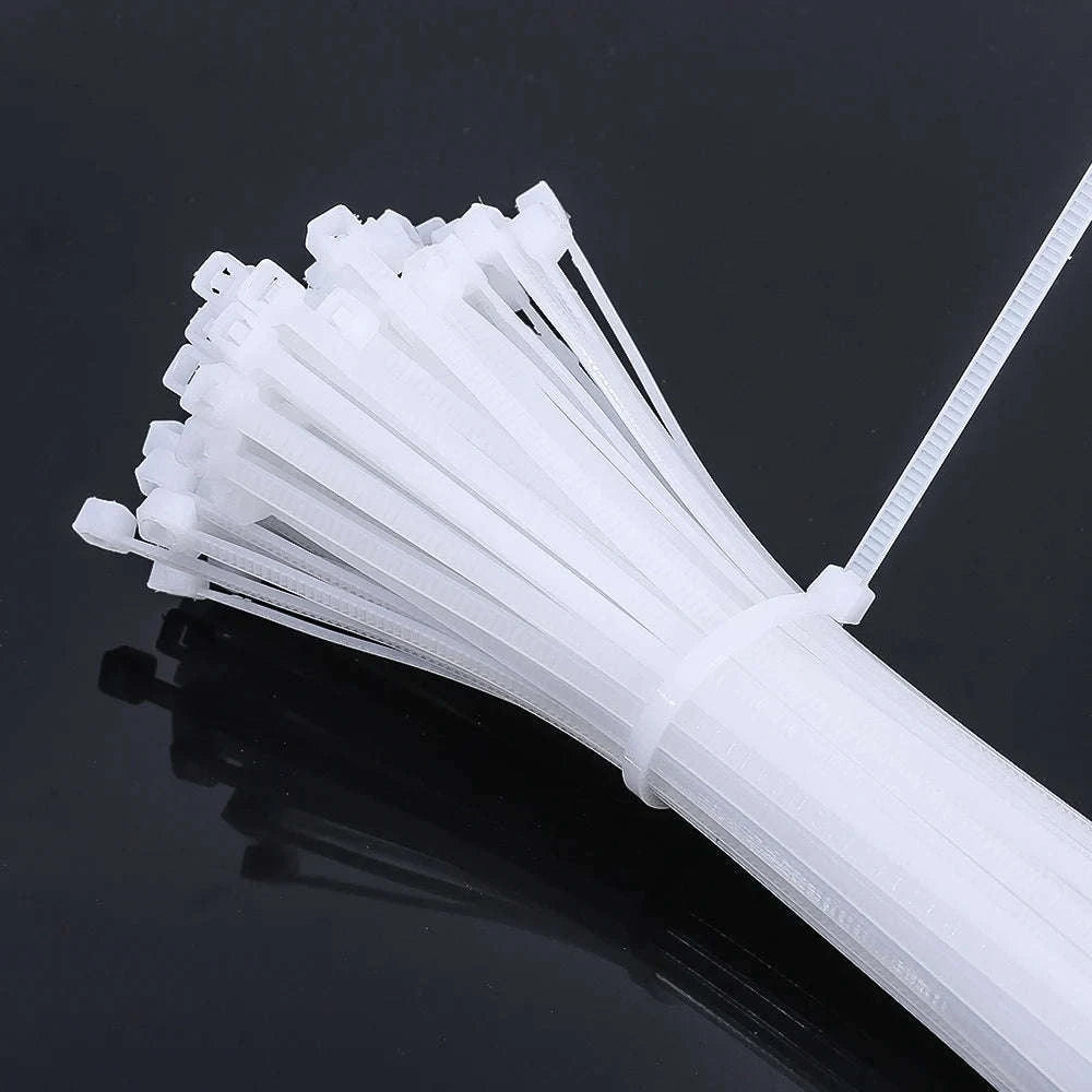 Assorted Nylon Cable Ties – Reusable Fastening Straps-White(100Pcs) / 3x100mm