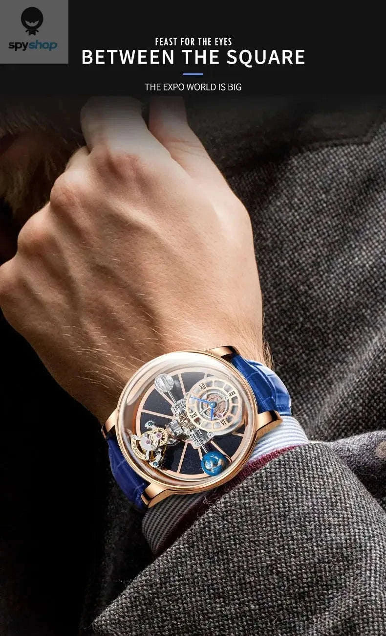 Astronomia Quartz Watch – Modern Design with Precision Timekeeping-blue silver