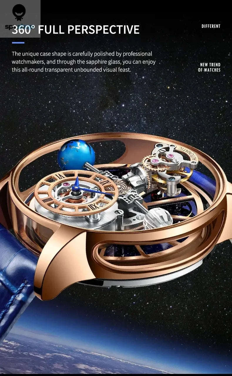Astronomia Quartz Watch – Modern Design with Precision Timekeeping-blue silver