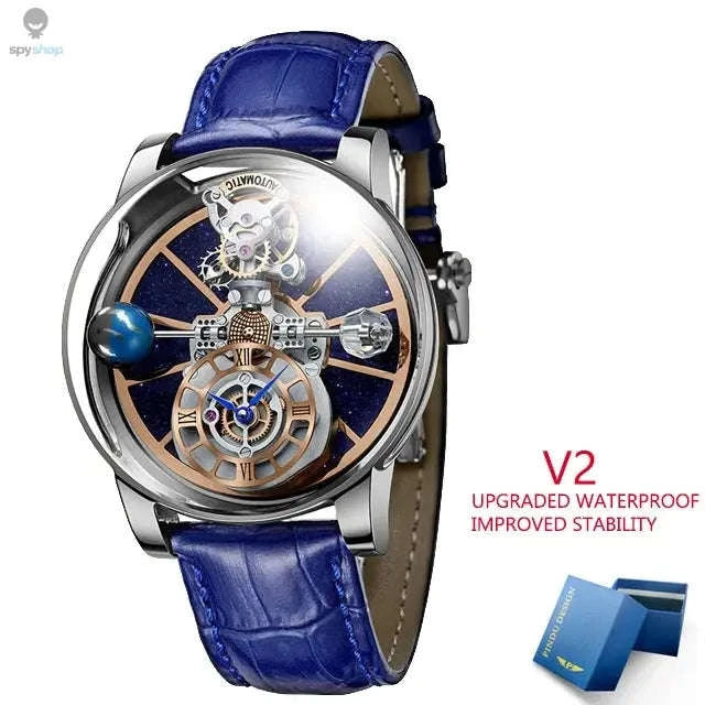 Astronomia Quartz Watch – Modern Design with Precision Timekeeping-blue silver