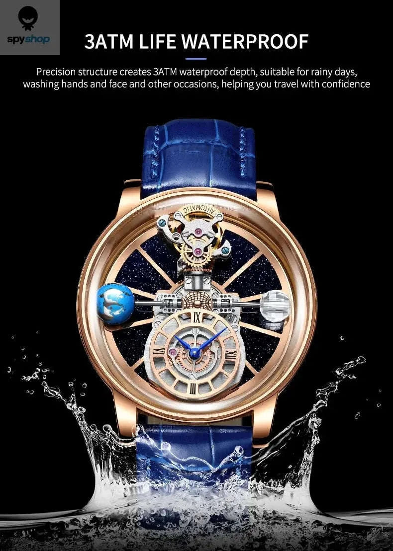 Astronomia Quartz Watch – Modern Design with Precision Timekeeping-blue silver