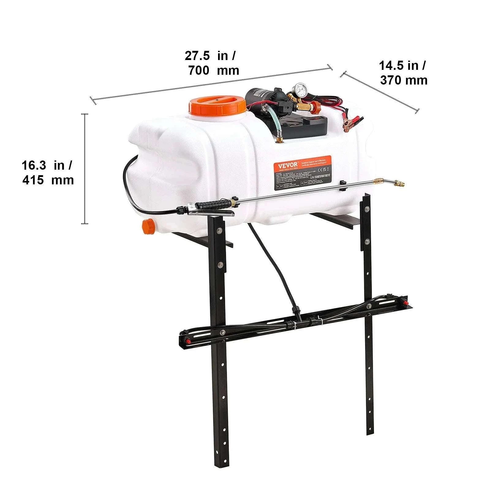 ATV Spot Sprayer 60L with Adjustable Boom & 12V Pump-15gal / United States