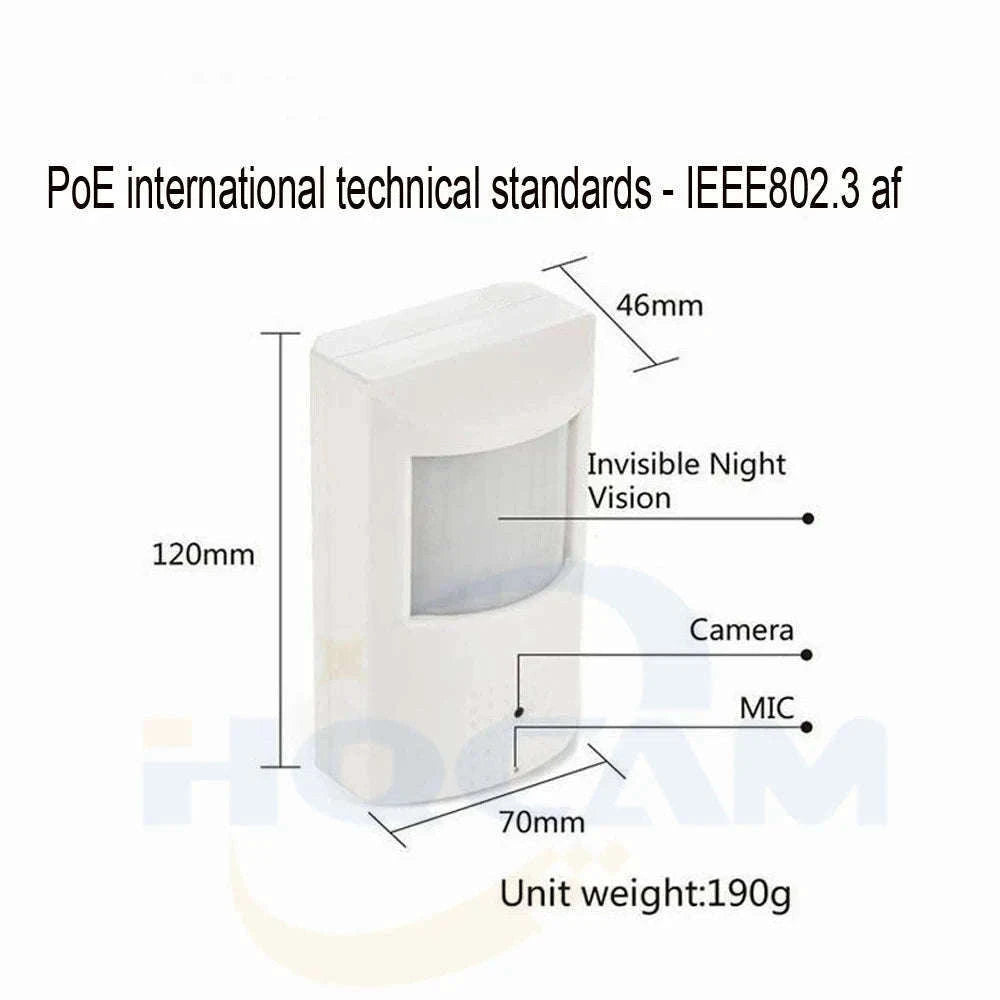 Audio POE Night Vision Mini IP Camera for Indoor Security-3MP / 6mm