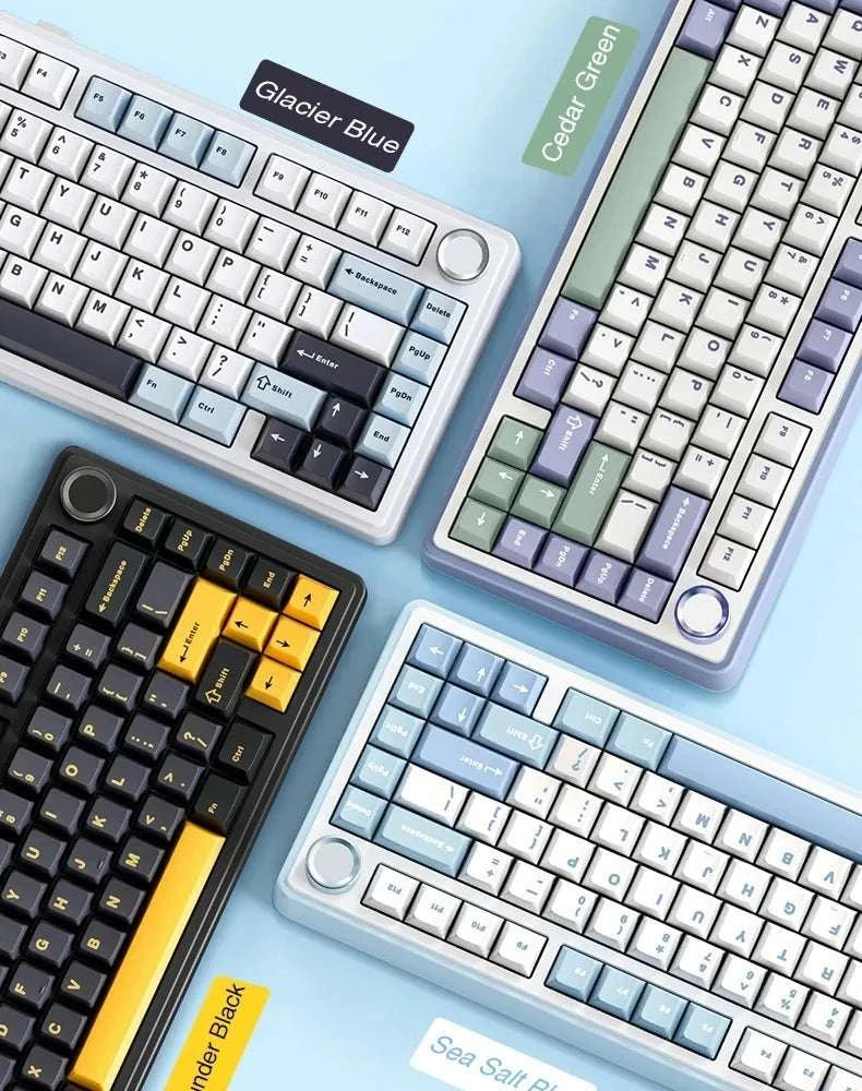AULA F75 Wireless Mechanical Keyboard RGB 75% Hot Swap 78-Key-Reef Black / White Switch