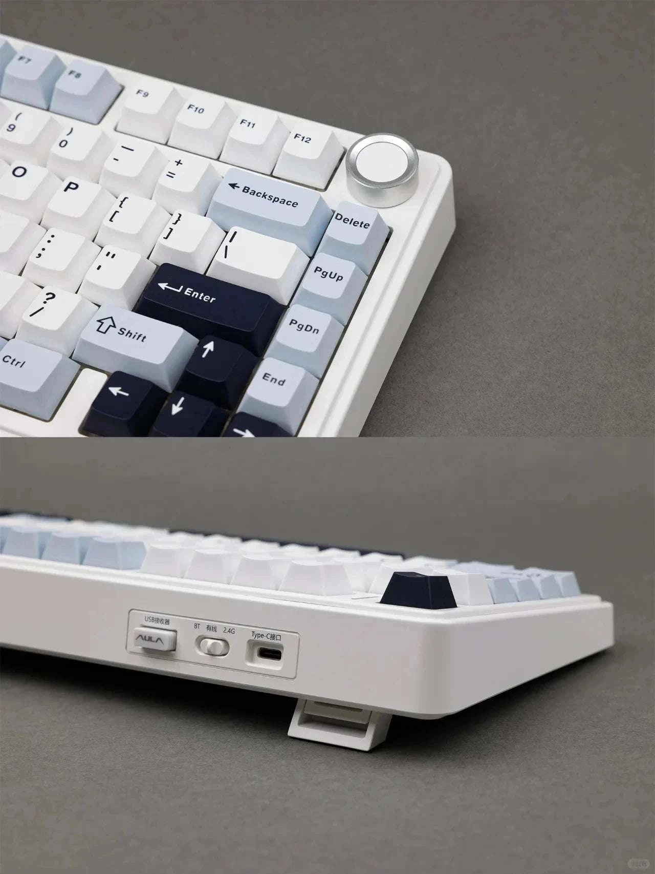 AULA F75 Wireless Mechanical Keyboard RGB 75% Hot Swap 78-Key-Reef Black / White Switch