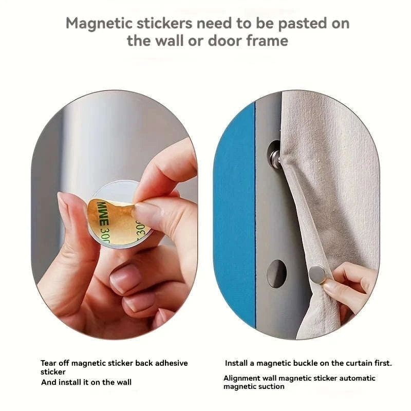 AuraHooks Magnetic Curtain Tieback-8 pairs / 17mm